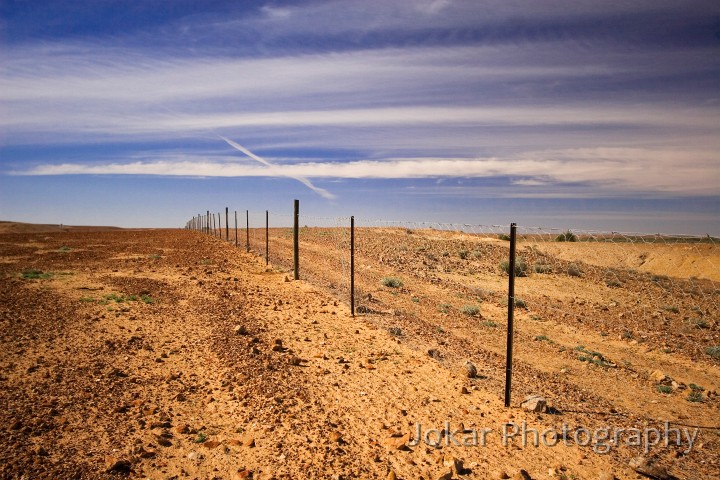 Lake Eyre (Day 2)_20070407_040.jpg - Dog-proof fence, Oodnadatta Track, SA